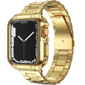 Luxury Steel Band Silver & Gold Edition para Apple Watch – Elegancia Carismática