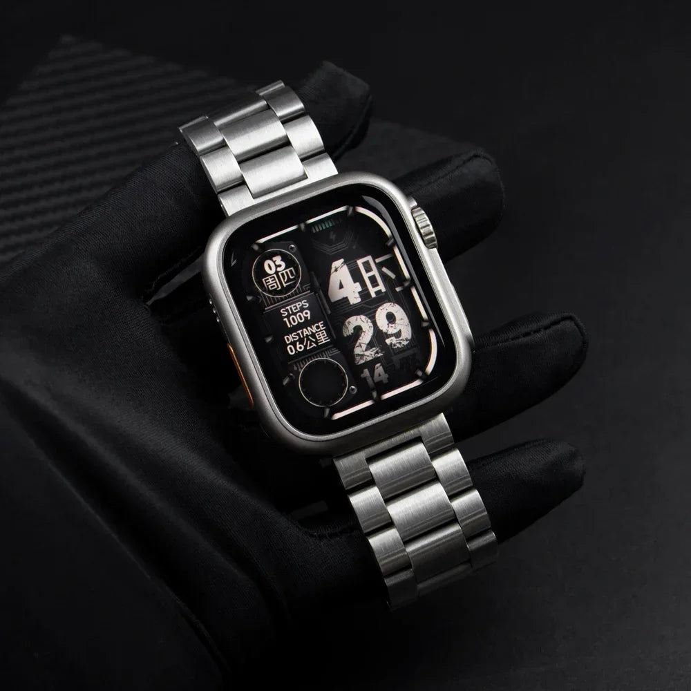 Luxury Steel Band for Apple Watch – Timeless Silver Edition