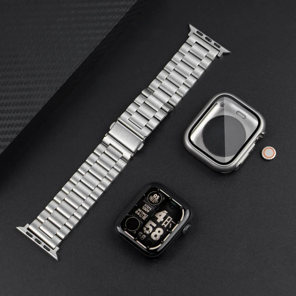 Luxury Steel Band for Apple Watch – Timeless Silver Edition