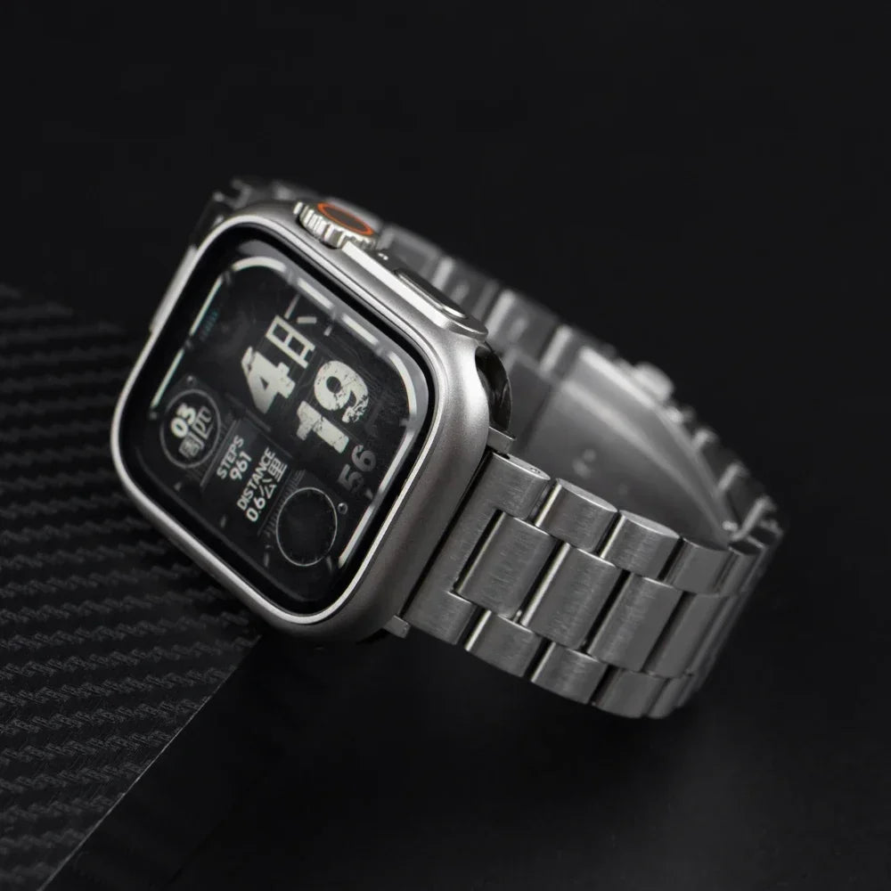 Luxury Steel Band for Apple Watch – Timeless Silver Edition